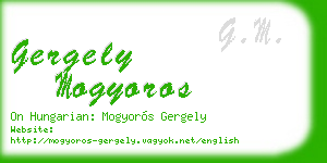 gergely mogyoros business card