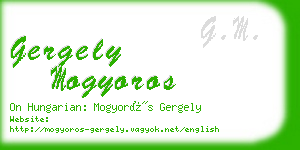 gergely mogyoros business card